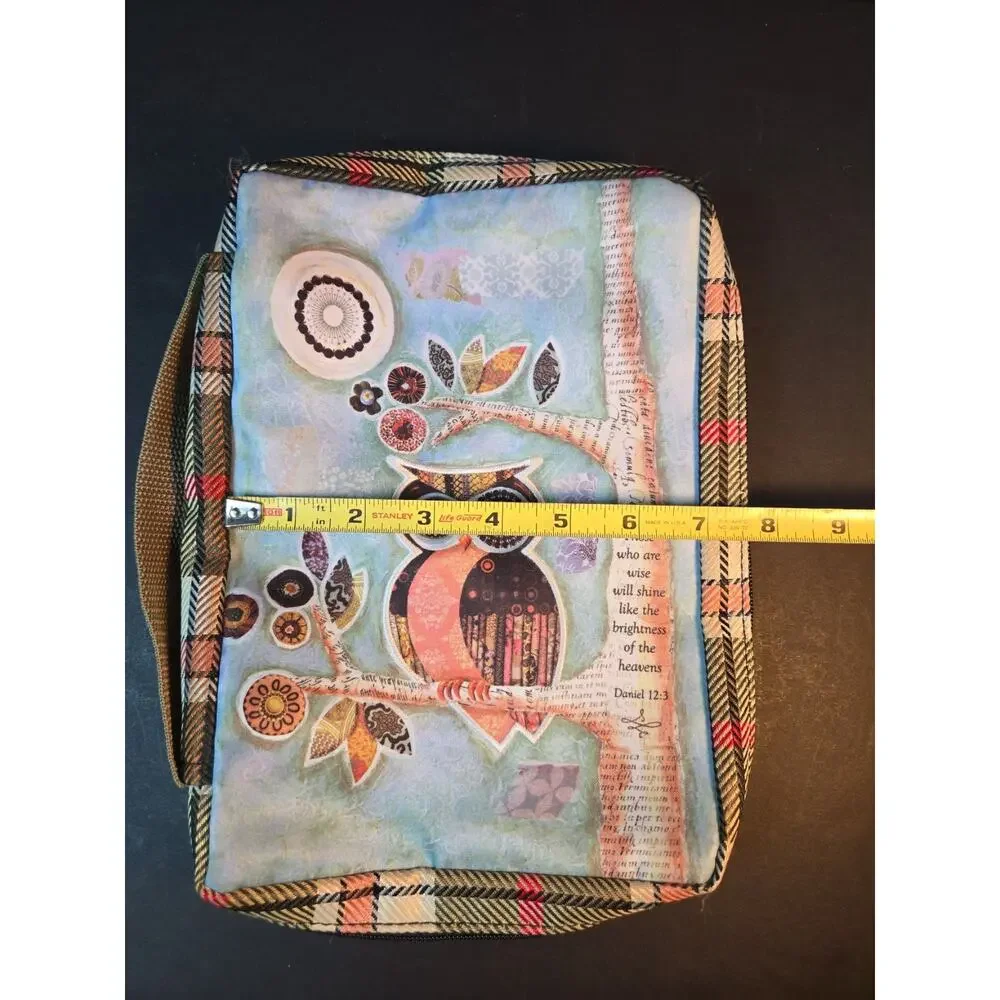 Bible Cover With Owl Daniel 12:3 Theme LORI SEIBERT Design 10”x7”x2”